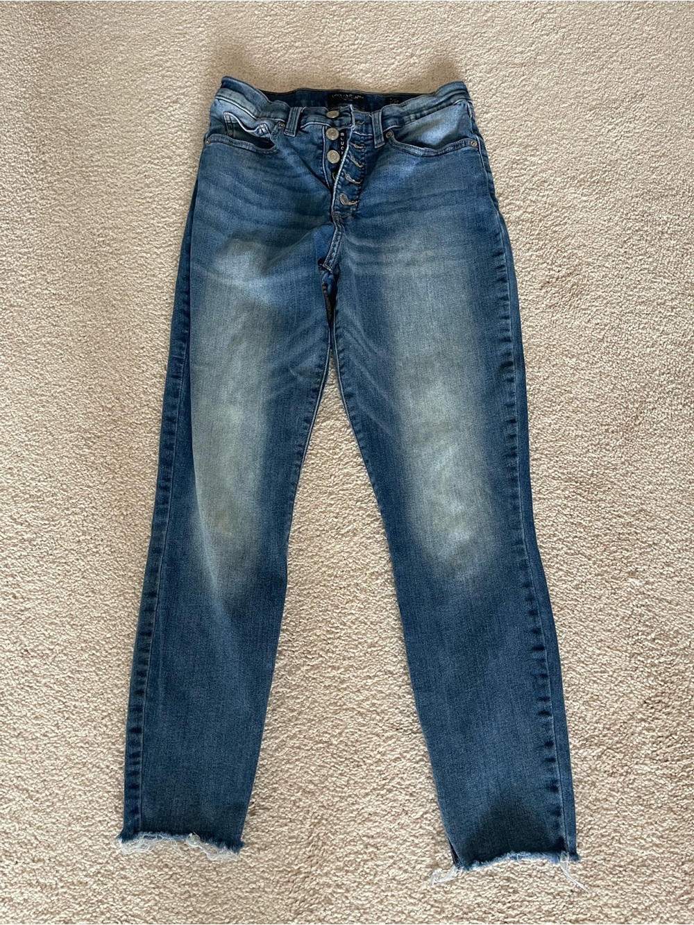 Lucky Brand Medium Blue High-Rise Button-Fly Jeans
